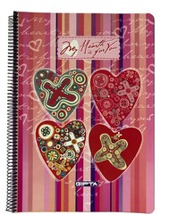 Gıpta A4 Karton Kapak Spiralli Defter Çizgili 120 Yaprak M:7