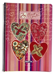 Gıpta A4 Karton Kapak Spiralli Defter Kareli 96 Yaprak M:3