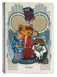 Gıpta A4 Karton Kapak Spiralli Defter Kareli 96 Yaprak M:4