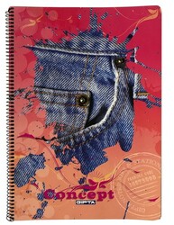 Gıpta A4 Karton Kapak Spiralli Defter Kareli 96 Yaprak M:8
