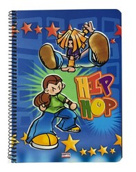 Gıpta A5 Karton Kapak Spiralli Defter, Kareli, 96 Yaprak M:8