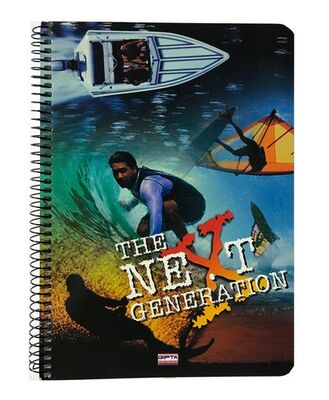 Gıpta A5 Karton Kapak Spiralli Defter, Kareli, 96 Yaprak - 6