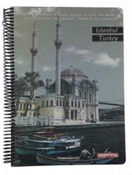 Gıpta  Capital, Sert Kapak,  Spiralli, Çizgili Defter A4 100 Yaprak
