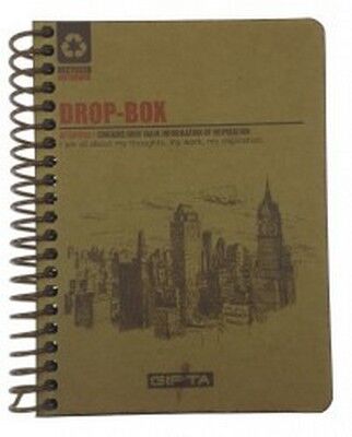 Gıpta  Drop-Box Sert Kapak,Spiralli  Kraft Yaprak Defter, 13 x 18 cm 100 Yaprak - 1