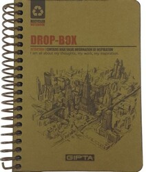Gıpta  Drop-Box Sert Kapak,Spiralli  Kraft Yaprak Defter, 13 x 18 cm 100 Yaprak - 2