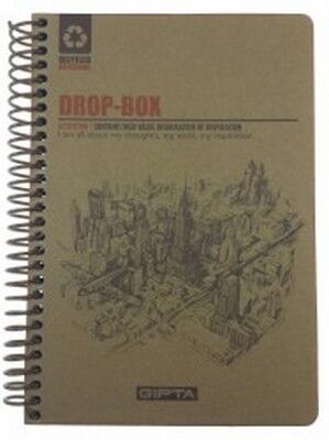 Gıpta  Drop-Box Sert Kapak,Spiralli  Kraft Yaprak Defter 17x24 cm 100 Yaprak - 3