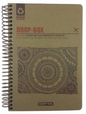 Gıpta  Drop-Box Sert Kapak,Spiralli  Kraft Yaprak Defter 17x24 cm 100 Yaprak - 4