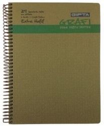 Gıpta Grafi ,Sert Kapak, Spiralli Extra Hafif 2+1 Ayraçlı Defter , 22,5x30cm 120Yaprak M:2