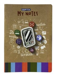 Gıpta My Notes A5 PP Kapak Defter, Kareli, 40 Yaprak M:1