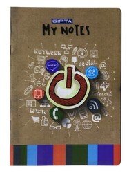 Gıpta My Notes A5 PP Kapak Defter, Kareli, 40 Yaprak M:3
