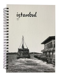 Gürpaş A4  Spiralli Sert Kapak 5 Konulu (4 Kareli +1 Çizgili)  Defter  200 Yaprak