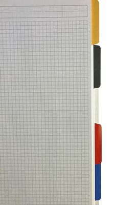 Gürpaş A4  Spiralli Sert Kapak 5 Konulu (4 Kareli +1 Çizgili)  Defter  200 Yaprak - 5