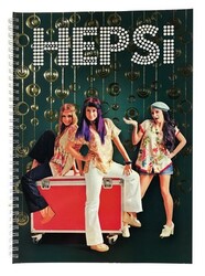 Hepsi A4 Karton Kapak Spiralli Defter Kareli 80 Yaprak M:1