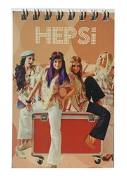 Hepsi A7 Karton Kapak Spiralli Cep Bloknot Kareli 40 Yaprak M:3