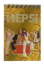 Hepsi A7 Karton Kapak Spiralli Cep Bloknot Kareli 40 Yaprak M:4