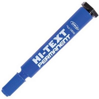 Hi-text 830 PC Permanent Markör, Kesik Uç, Mavi - 1