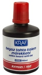 Kraf Beyaz Tahta Kalem Mürekkebi, 100 ml, Kırmızı 450G