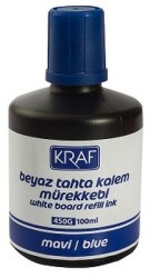 Kraf Beyaz Tahta Kalem Mürekkebi, 100 ml, Mavi 450G