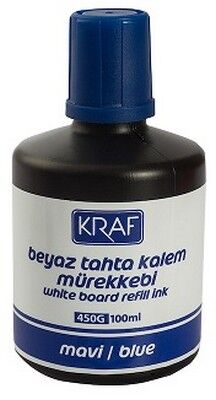 Kraf Beyaz Tahta Kalem Mürekkebi, 100 ml, Mavi 450G - 1