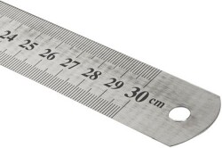 Kraf Çelik Cetvel  30 cm Inch Ölçülü 530G