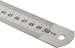 Kraf Çelik Cetvel  50 cm Inch Ölçülü 550G