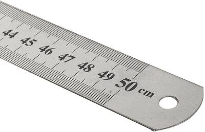 Kraf Çelik Cetvel 50 cm Inch Ölçülü 550G - 1