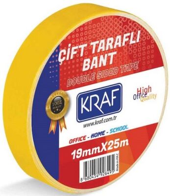 Kraf Çift Taraflı Bant 19 mm x 25 m 2519G - 1