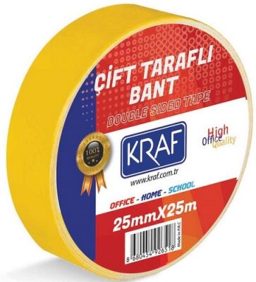 Kraf Çift Taraflı Bant 25 mm x 25 m 2525G - 1