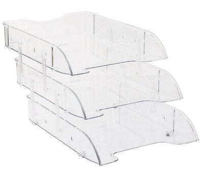 Kraf Evrak Rafı 3'lü Raylı Şeffaf 829G - 1