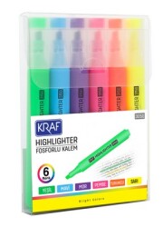 Kraf Fosforlu Kalem Trıo Brıght 315G 6'lı