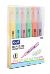 Kraf Fosforlu Kalem Trıo Pastel 315G 6'lı
