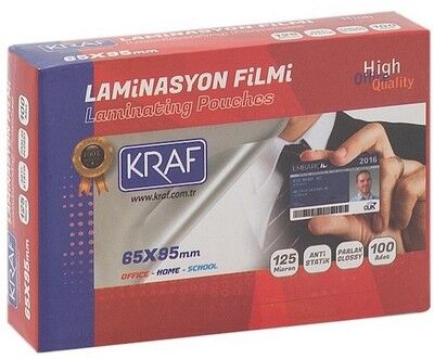 Kraf Laminasyon Filmi  65 x 95 mm 125 Mıc 100'lü 2126 - 1