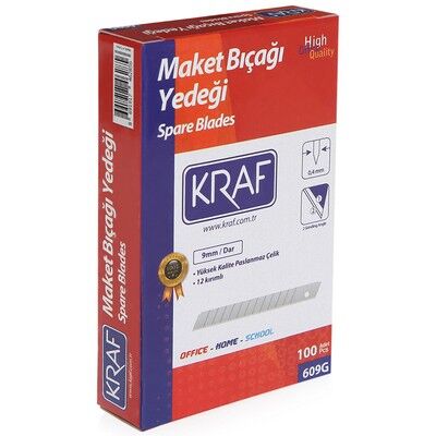 Kraf Maket Bıçağı Yedeği Dar 10'lu Tüp 609G - 1