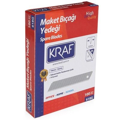 Kraf Maket Bıçağı Yedeği Geniş 10'lu Tüp 618G - 1