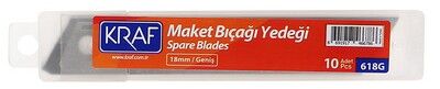 Kraf Maket Bıçağı Yedeği Geniş 10'lu Tüp 618G - 2