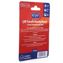 Kraf Montaj Bandı Çift Taraflı Extra Güçlü Dış Mekan 19 mm x 1,5 m  2520G - 4