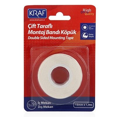 Kraf Montaj Bandı Çift Taraflı Köpük  15 mm x 1,9 m 2510G - 1