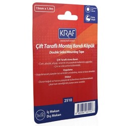Kraf Montaj Bandı Çift Taraflı Köpük  15 mm x 1,9 m 2510G - 4