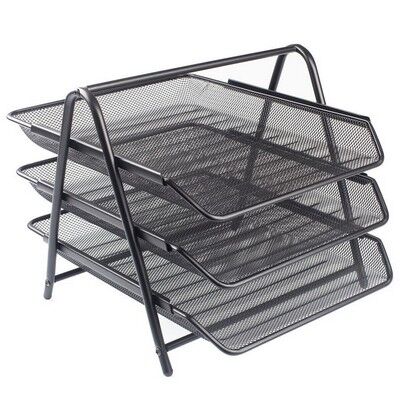 Kraf Perfore Evrak Rafı Metal 3 Katlı 460G Siyah - 1
