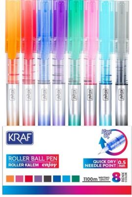 Kraf Roller Kalem Enjoy İğne Uç 0.5 mm 299 8 Renk - 1