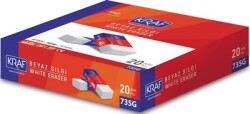 Kraf Silgi Beyaz 20'li 735G - 2