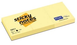 Kraf Yapışkanlı Not Kağıdı 38x51 mm Sarı 3'lü  3851