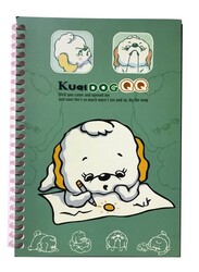 Kuqi Dog  17x25 cm Karton Kapak Spiralli Not Defteri Çizgili 50 Yaprak