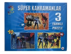 Laco 3xPuzzle Süper Kahramanlar 22x32 cm 24+42+70 Parça