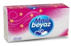 Mavi Beyaz Servis Peçete 24x25 cm 200 lü