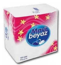 Mavi Beyaz Servis Peçete 30x30 cm 100'lü Paket