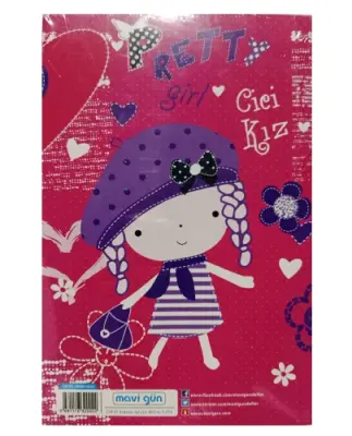 Mavi Gün Kokulu Defter 13.5x21cm 224 Sayfa , Cici Kız - 2