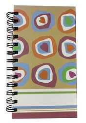 Mikro 10x18 cm Sert Kapak Spiralli Bloknot Çizgili 100 Yaprak