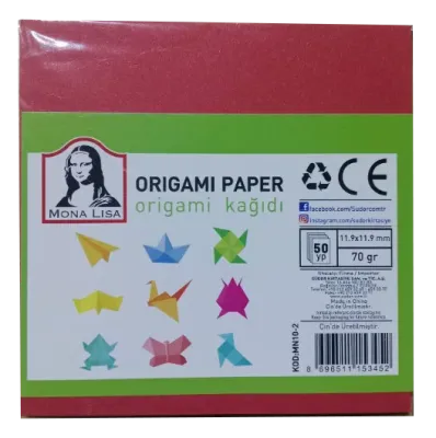 Mona Lisa Origami Kağıdı 11.9 x 11.9 cm 70 gr 50 Yaprak - 1