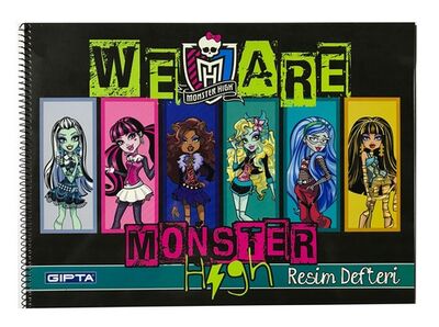 Monster High 25 x 35 cm Karton Kapak Spiralli Resim Defteri 15 Yaprak - 3